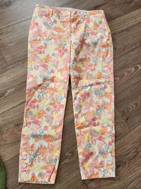 Womans TALBOTS perfect Crop Floral Capri Pants